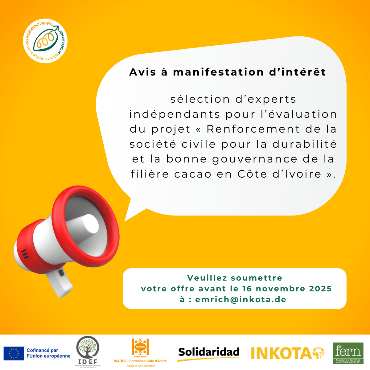 Avis à manifestation d’intérêt INKOTA