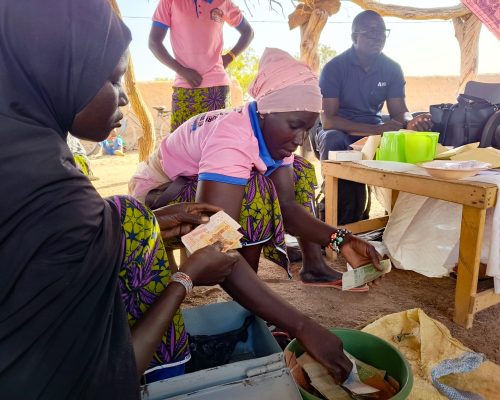Les membre du GEC Wend la Panga de Souri en plein partage de leurs dividendes